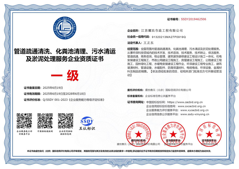 酒楼企业资质证书